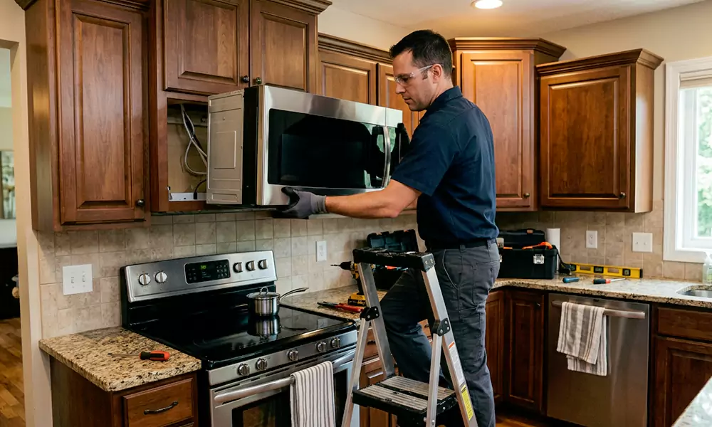 Microwave Installation in Hudson, MA