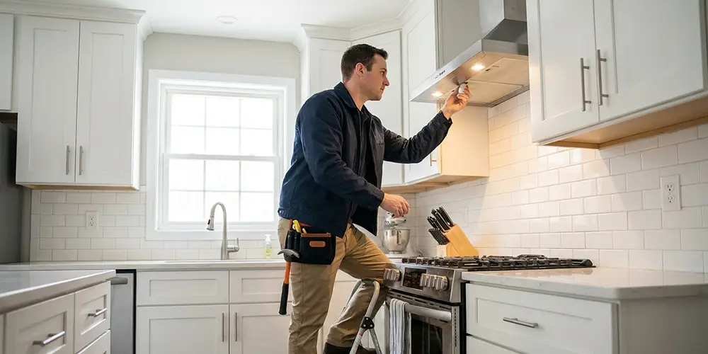 Range Hood Light Bulb Replacement in Hudson, MA