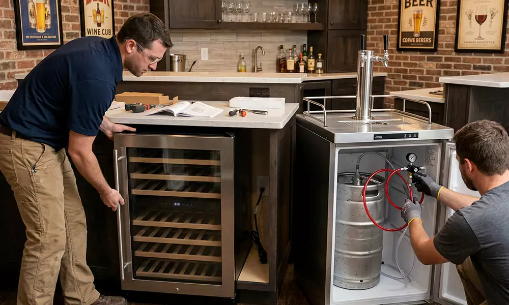 Wine Cooler and Kegerator Installation in Hudson, MA