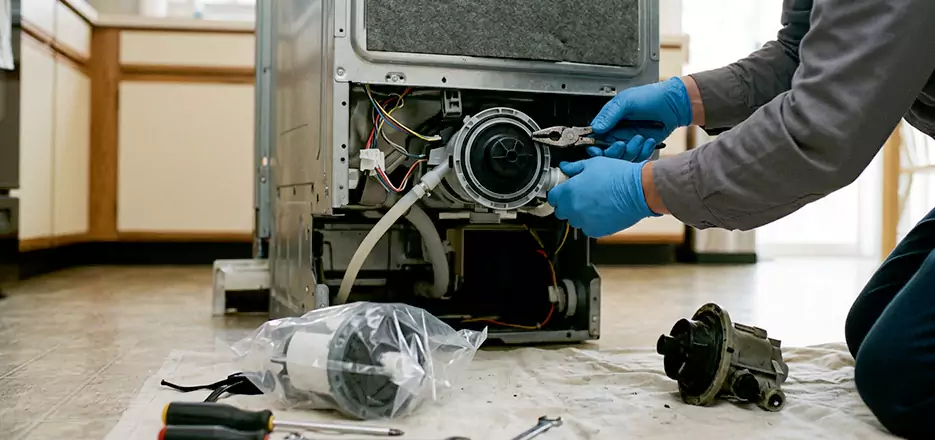 Dishwasher Motor Pump Replacement in Hudson