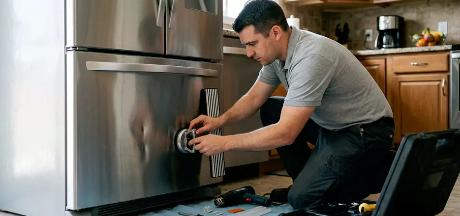 Refrigerator Panel Dent Repair in Hudson